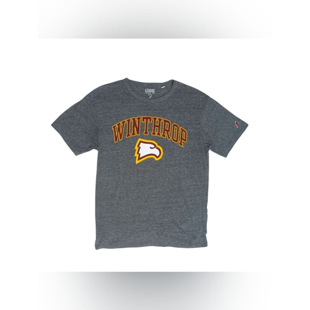 League Winthrop University Tee Gray Eagle T-shirt Sz L
